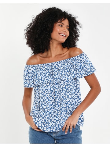 Threadbare Blusen-Top THB Coronation Bardot Top in blue
