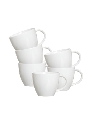 Ritzenhoff & Breker 6er Set Kaffeeobere Melodie 190 ml weiß in weiß