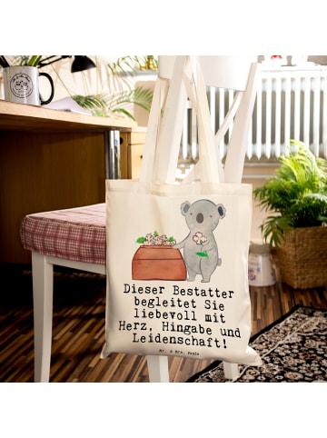 Mr. & Mrs. Panda Shopper Bestatter Herz mit Spruch in Creme