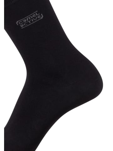 Camel Active 6 Paar Basic Socken aus biologischer Baumwolle – Schwarz, Grau und Blau in Schwarz