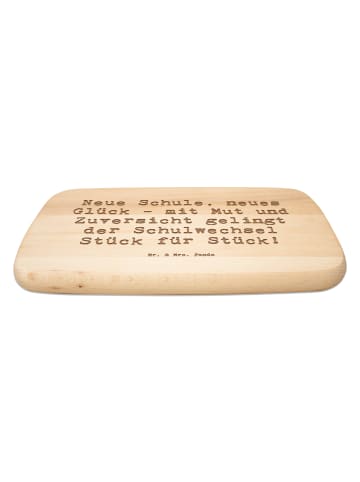 Mr. & Mrs. Panda Brotzeitbrett Spruch Einen Schulwechsel bewälti... in Transparent