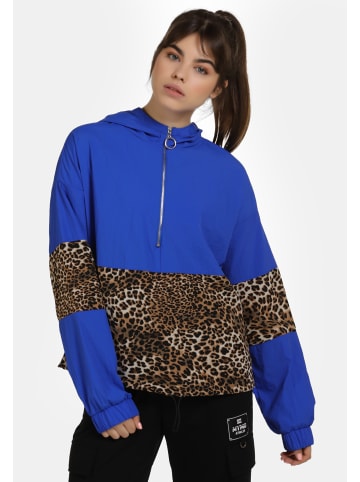 myMO ATHLSR Damen Schlupfjacke in Blau Beige Leo