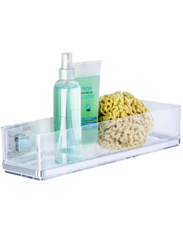 Wenko Vacuum-Loc Maxiablage Quadro Edelstahl in Silbern, 15 x 9 cm