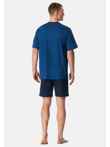 Schiesser Schlafanzug Comfort Essentials in Blau