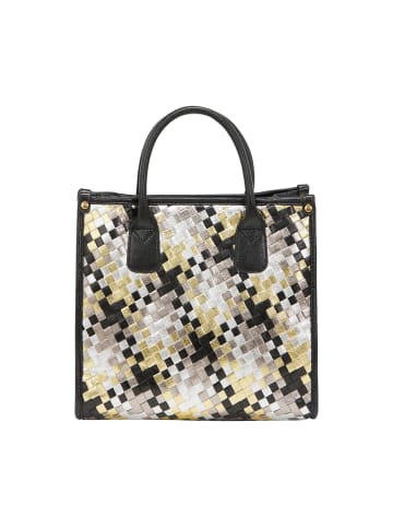 faina Women Tote Bag in White Black Yellow