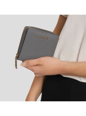 Lazarotti Bologna Leather Geldbörse Leder 10 cm in grey