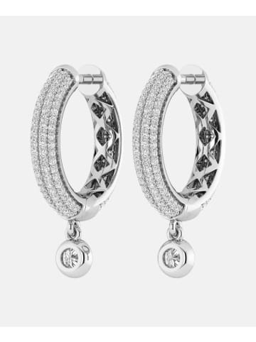 Ethische Diamanten Ohrringe aus 375 Weißgold mit Lab Grown Diamant