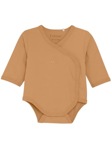 Fixoni Kinder Wickelbody "Wrap Body LS" in Braun