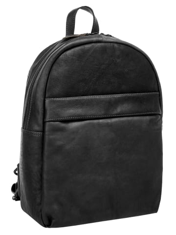 X-ZONE Rucksack echt Leder in schwarz