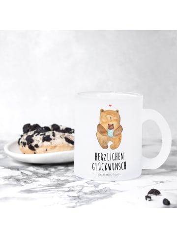 Mr. & Mrs. Panda Tasse Bär Baby mit Spruch in Transparent