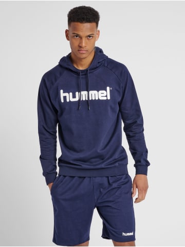 Hummel Logo Hoodie Kapuzen Pullover HMLGO in Marineblau