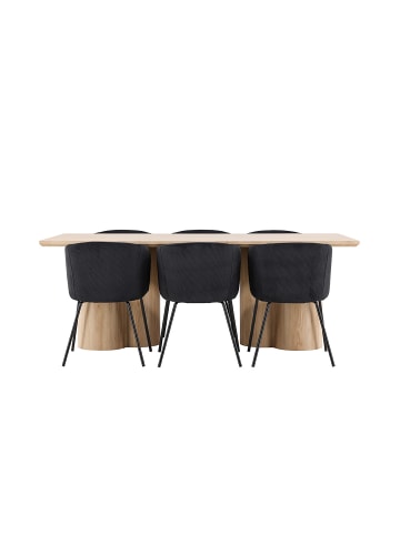 ebuy24 Essgruppe Olivia (7-teilig) Natur 100 x 210 cm