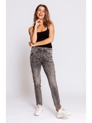 ZHRILL Damen Boyfriend Jeans AMY in grau