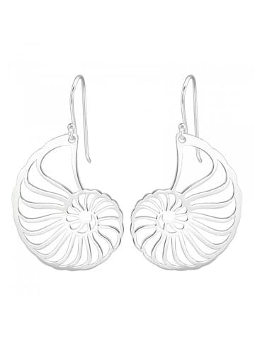 Alexander York Ohrringe MUSCHEL cut-out Design in 925 Sterling Silber, 2-tlg. in silber