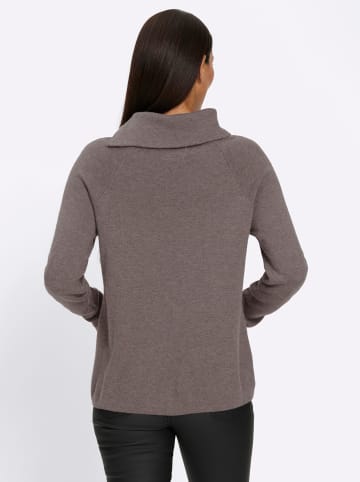 Heine Pullover in dunkeltaupe-meliert