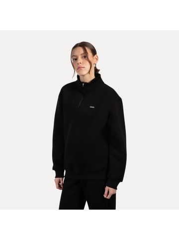 SMILODOX Unisex Half Zip Sweatshirt Jago in Schwarz