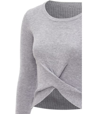 leo basics Strickpullover in Grau