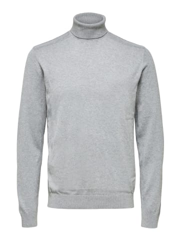 SELECTED HOMME Pullover SLHBERG ROLL NECK in Grau