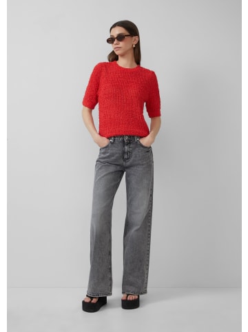 QS Strickpullover kurzarm in Rot