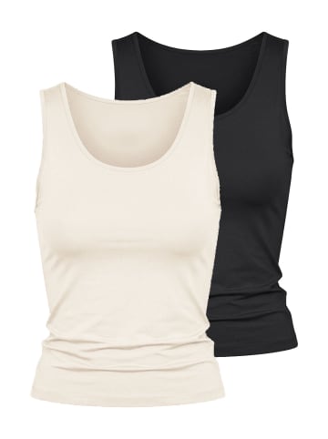 Nina von C. 2er Pack Achseltop in schwarz-champagner