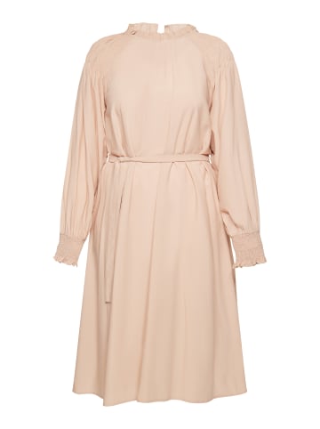 Usha Midikleid in Rosa Beige