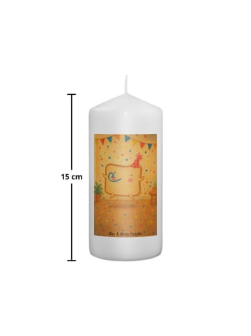 Mr. & Mrs. Panda Kerze Toast Party Design ohne Spruch in Weiß