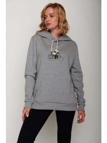 GreenBomb Hoodie Bike Panda in Heidekraut Grau
