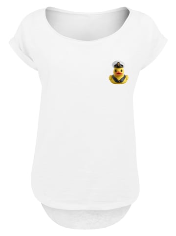 F4NT4STIC Long Cut T-Shirt Rubber Duck Captain Long in weiß