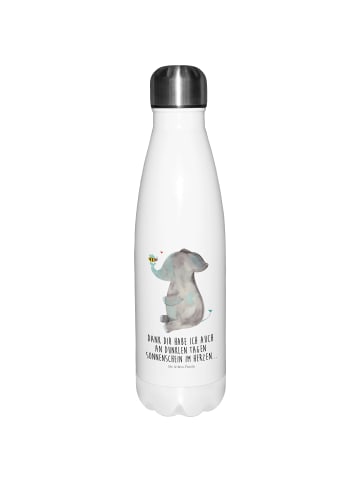 Mr. & Mrs. Panda Thermosflasche Elefant Biene mit Spruch in Weiß