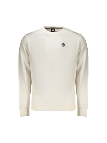 Weiß Baumwolle Herren Sweatshirt