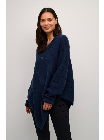 Cream Poncho CRHoliday Loose fit in Total Eclipse