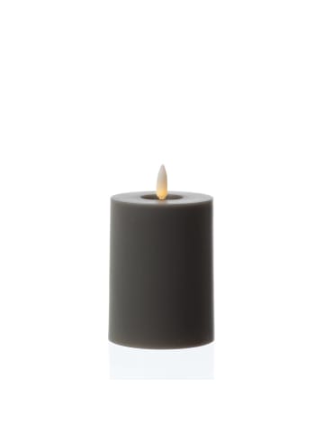 MARELIDA LED Kerze für Außen Outdoorkerze H: 10cm in grau