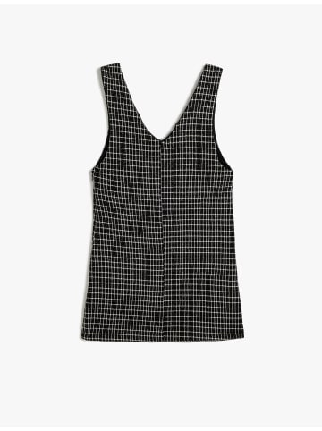 KOTON Kleid in Schwarz Gemustert