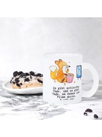 Mr. & Mrs. Panda Haferl Fuchs Filme gucken mit Spruch in Transparent