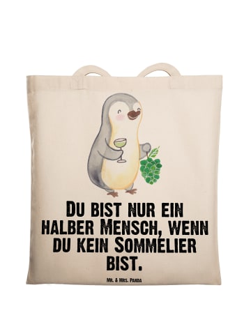 Mr. & Mrs. Panda dokumententasche Sommelier Herz mit Spruch in Creme
