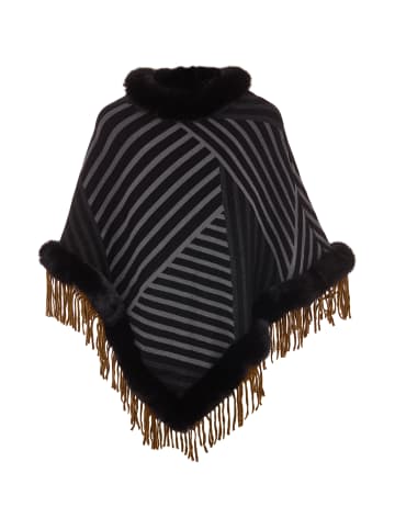 osha Poncho in Schwarz