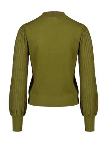 Zero Feinstrickpullover mit Spitzenärmeln in Fir Green