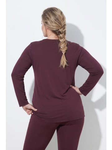 Ulla Popken Langarmshirt in burgunder