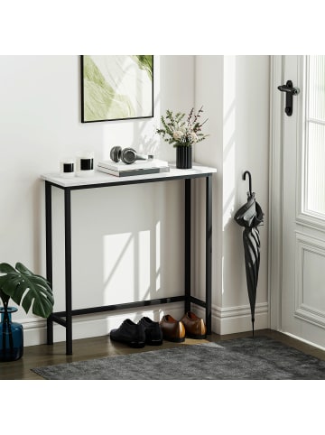 HOMCOM Konsolentisch in Schwarz 75L x 24B x 76H cm