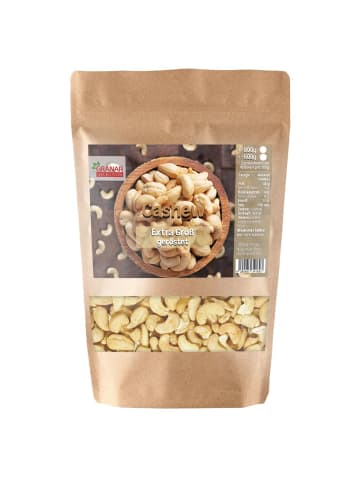 Granar 600g Cashewkerne geröstet & gesalzen, Knackige Nüsse