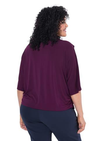 Ulla Popken Shirt in dunkle pflaume