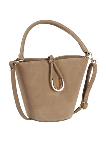 Toscanto Leder Handtasche Toscanto Tasche taupe, beige ca. 23cm