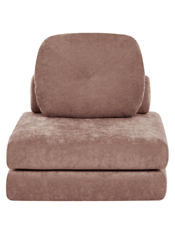 Beliani Schlafsofa OLDEN in Braun - (W) 81 x (H) 54 x (L) 91 cm