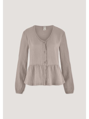 Hessnatur Pyjamabluse in mandelbraun