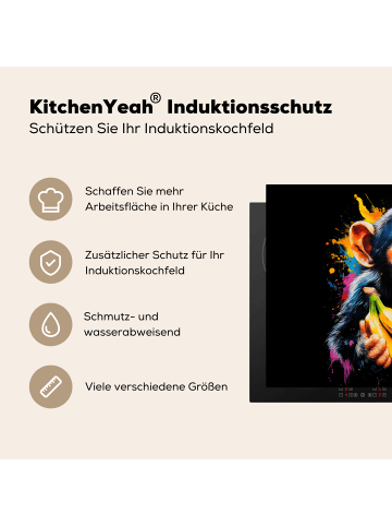 KitchenYeah Herdabdeckplatte Affe bunt