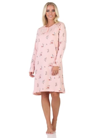 NORMANN Normann Damen Nachthemd fraulich in floralem Design - 88168 in türkis