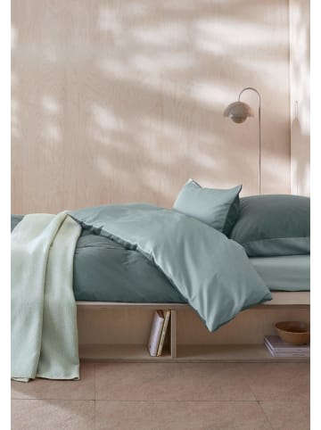 Hessnatur Satin Wende Bettwäsche-Set in tiefseegrün