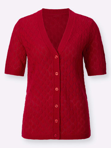 Sieh an! Strickjacke in rot