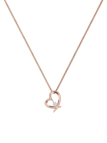 Elli Halskette 925 Sterling Silber Herz in Rosegold