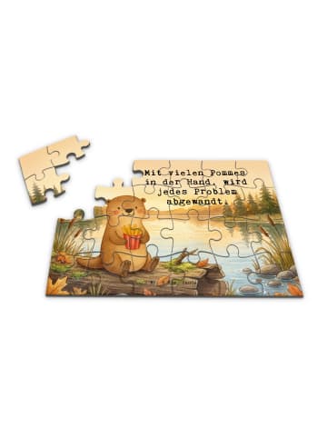 Mr. & Mrs. Panda Puzzle Otter See Pommes Design mit Spruch in Weiß